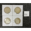 Image 1 : LOT OF 4 - 1961 & 1962 CDN SILVER 50 CENT PCS