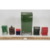 Image 2 : LOT OF 6 - METAL MAILBOX BANKS - INCL TIN