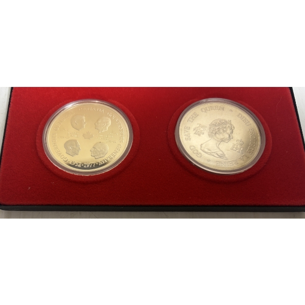1977 ROYAL CANADIAN MINT FOUR GOVERNORS GENERAL MEDALLION SET - 1X 925 FINE SILVER
