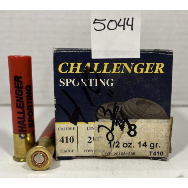 AMMO: 22X CHALLENGER .410 - 2 1/2IN - #8 SHOT