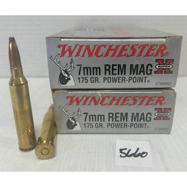 AMMO: 40X WINCHESTER 7 MM REM MAG 175GR. 