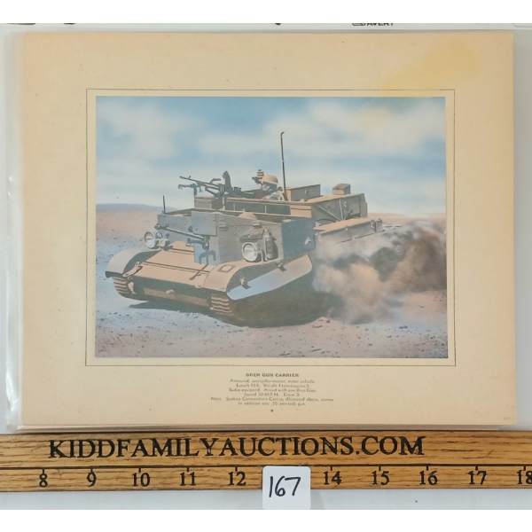LOT OF 27 - CDN STARCH COLOUR MILITARY PRINTS IN BINDER