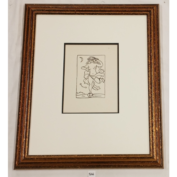 "THE WORKS & THE GAMES" BY ANDRE DERAIN(1880 - 1954) - FRAMED LITHOGRAPH