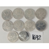 Image 1 : LOT OF 10 - 1964-1968 CDN 25 CENT SILVER COINS