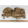 LOT OF 2 - WWII BRITISH PATTERN 1937 LEWIS GUN MAG POUCHES W/ NO. 4 MKII ENFIELD SPIKE BAYONET 