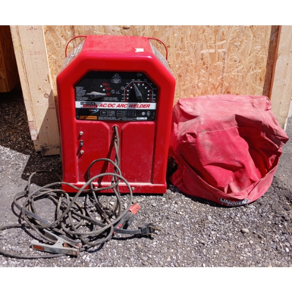 LINCOLN ELECTRIC AC/DC 225 ARC WELDER W/ COVER