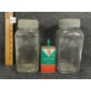 Image 3 : LOT OF 3 - BLUE RIBBON GLASS CANNING JARS - SINGER SEWING OIL TIN