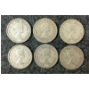 Image 2 : LOT OF 6 - 1953-1964 CDN 25 CENT COINS