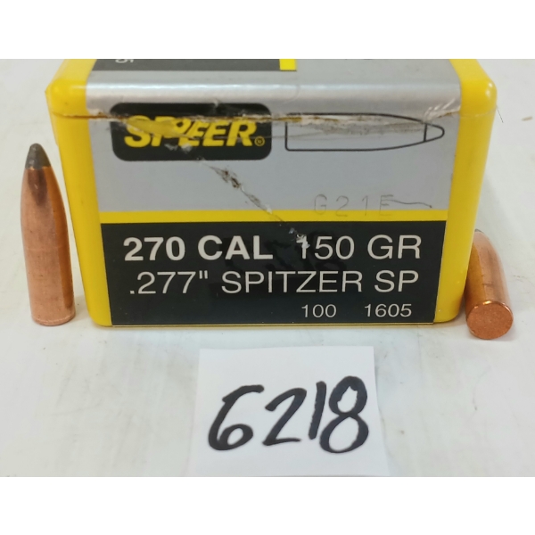 BULLETS: 100X SPEER .270CAL - 150GR