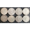 Image 2 : LOT OF 8 - 1937-1968 CDN 25 CENT COINS