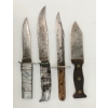 Image 2 : LOT OF 4 - KNIVES W/ LEATHER SHEATHS