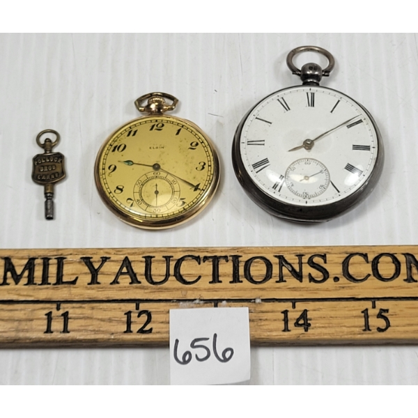 LOT OF 2 - POCKET WATCHES - INCL ELGIN