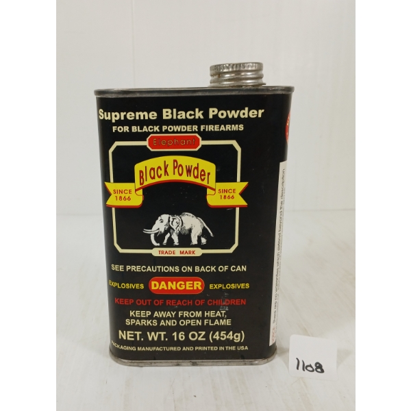 POWDER: ELEPHANT FFG SUPREME BLACK POWDER - 16OZ