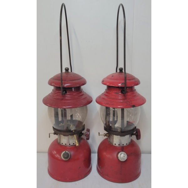 LOT OF 2 - 1962 COLEMAN NAPTHA GAS LANTERNS