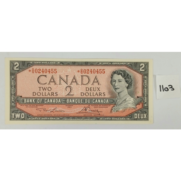 1954 CDN $2 BANKNOTE 