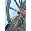 Image 3 : LOT OF 2 - WOOD SPOKE WHEELS W/ METAL OUTER RING