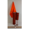 Image 2 : RAILROAD ENGINEER'S FLAG & FLARE CASE - INCL FLAG