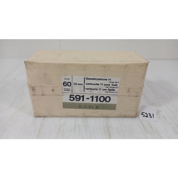 AMMO: QTY OF 7.5XSS SWISS - SEALED