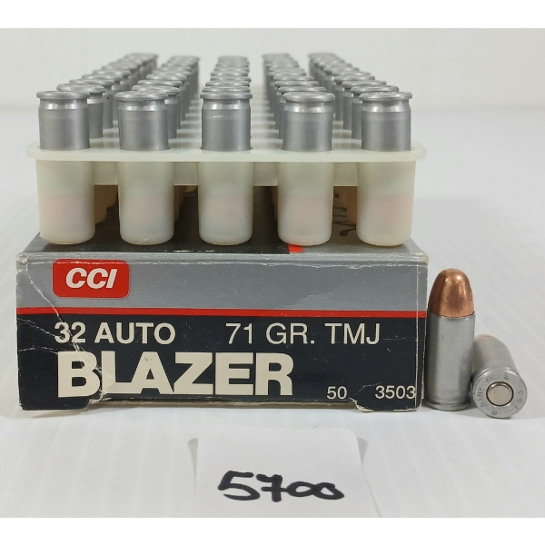 AMMO: 50X CCI .32 AUTO BLAZER - 71GR - TMJ