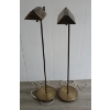 Image 5 : LOT OF 2 - BRASS-FINISHED SWING ARM FLOOR LAMPS