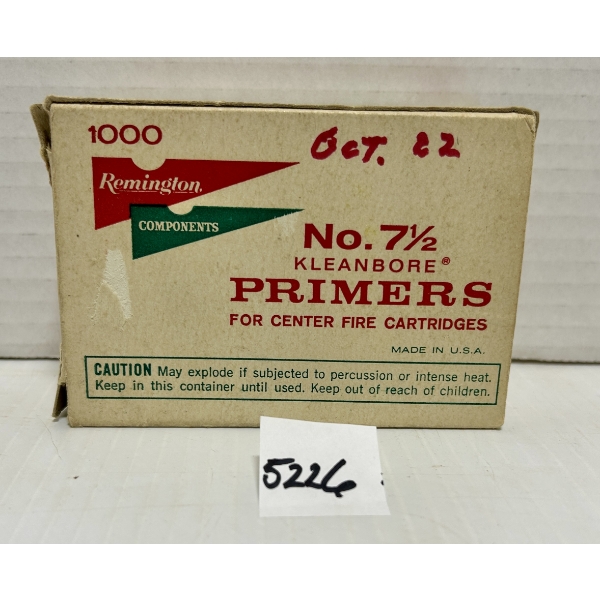 PRIMERS: 900X REMINGTON NO7-1/2 SMALL RIFLE