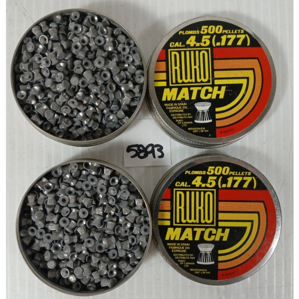 PERCUSSION CAPS: APPROX 1000X RUKO MATCH 4.5 / .177 CAPS