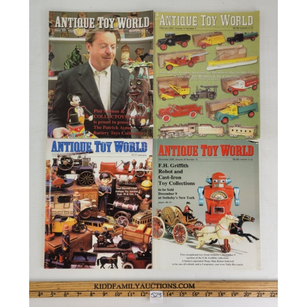 LOT OF 4 - 2000 & 2001 "ANTIQUE TOY WORLD" MAGAZINES