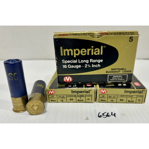 AMMO: 15X IVI 16 GA 2-3/4 IN - #1 BUCK
