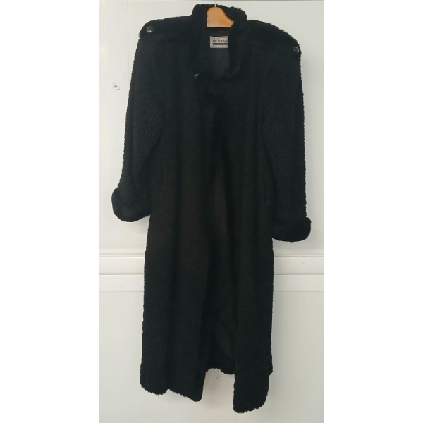 SIMPSON'S FUR GALLERY BLACK PERSIAN LAMB COAT