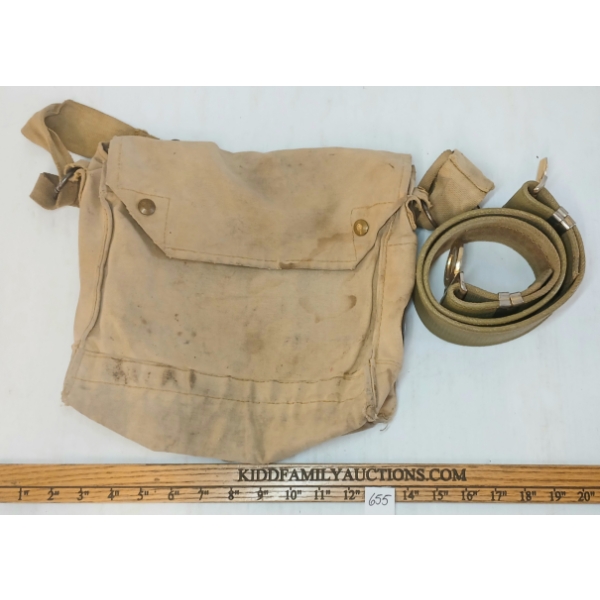 LOT OF 2 - CDN R.C.O.C. BELT & GAS MASK BAG