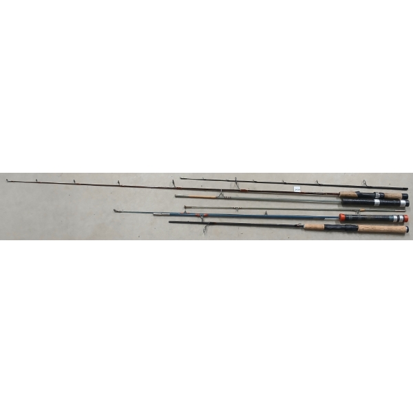 LOT OF 4 - FISHING RODS - FENWICK HMC, QUANTUM EQUALIZER, ETC