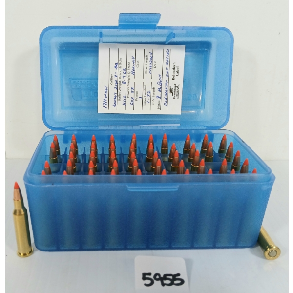 AMMO: 50X HORNADY .17 HORNET - 20GR - V-MAX - RELOADS