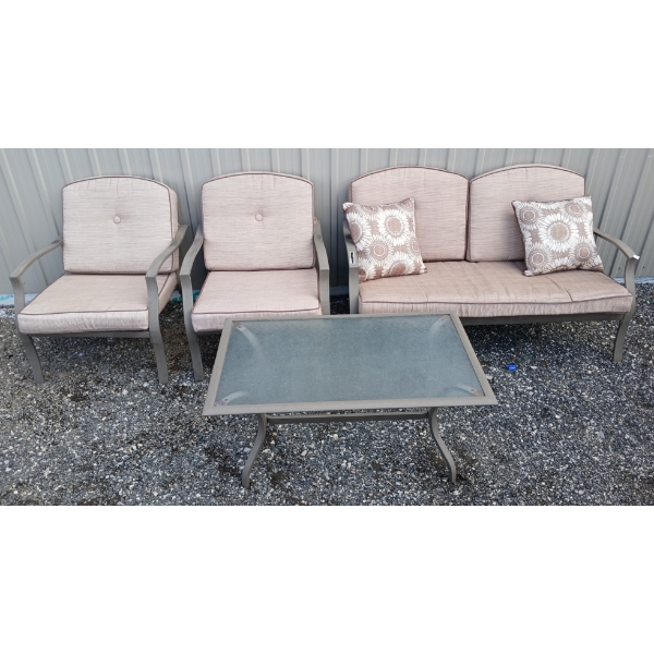 LOT OF 4 - PATIO SET - CAST ALUM