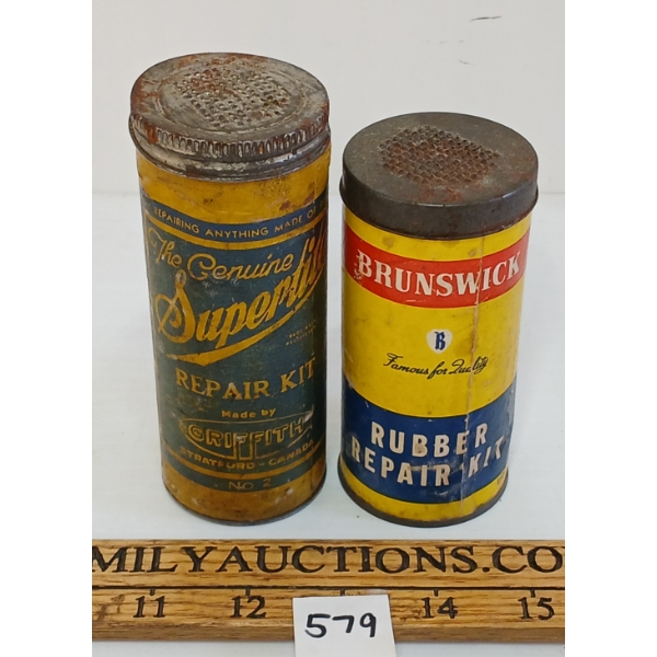 LOT OF 2 - REPAIR KITS - INCL BRUNSWICK RUBBER & THE GENUINE SUPERTIGHT