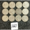 Image 1 : LOT OF 12 - 1936-1957 CDN 25 CENT COINS 