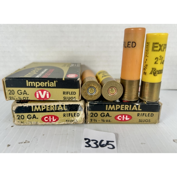AMMO: 15X 20 GA 2-3/4 IN - 10X SLUG & 5X #6