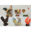 Image 4 : LOT OF 6 - FOLK ART & CERAMIC ROOSTERS