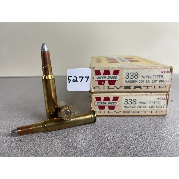 AMMO: 30X WINCHESTER .338 WIN MAG 250 GR. SILVERTIP 