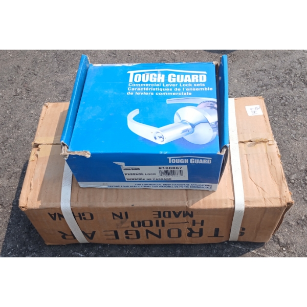 LOT OF 2 BOXES - 60 HINGES & TOUGH GUARD LEVER LOCK SET