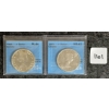 Image 1 : LOT OF 2 - 1958 & 1959 CDN SILVER DOLLARS - BRITISH COLUMBIA & VOYAGEUR - CCCS GRADED