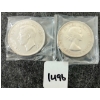 Image 2 : LOT OF 2 - 1952 & 1953 CDN SILVER DOLLARS - VOYAGEUR