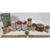 Image 2 : LOT OF 12 - ADVERTISING TINS - INCL PIC-NIC-PAL, CALMUT BAKING POWDER, SINGER OILERS ETC.