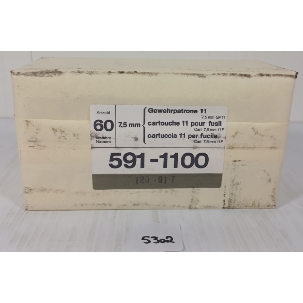 AMMO: QTY OF 7.5XSS SWISS - SEALED