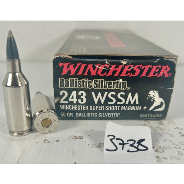 AMMO: 20X WINCHESTER .243 WSSM - 55 GR POLY TIP