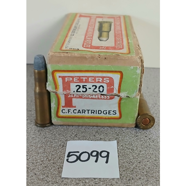 AMMO: 21X PETERS .25-20 SMOKELESS CF - COLLECTORS BOX 