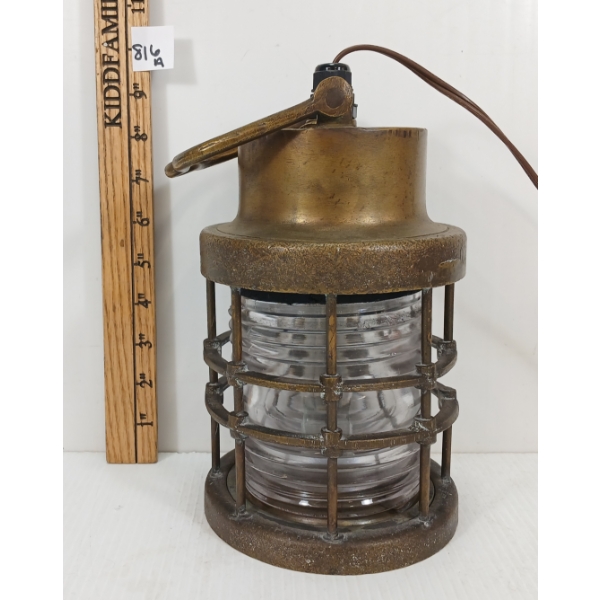 CAGED BRASS LANTERN