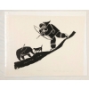 Image 1 : "BEAR HUNT" BY JUANISIALUK IRQUMIA (1912 - 1977) - STONECUT