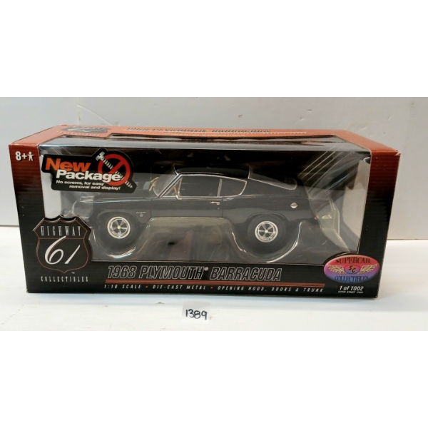 ERTL DIECAST HWY 61 1968 PLYMOUTH BARRACUDA