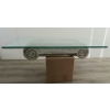 Image 1 : MOULDING TABLE BASE W/ GLASS TOP