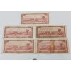 Image 2 : LOT OF 5 - 1954 CDN $2 BANKNOTES